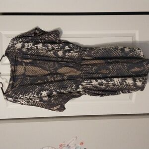 Express snake skin print dress size L